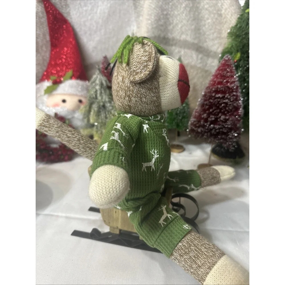 Retro 2004 Christmas Sock Monkey Super Cute